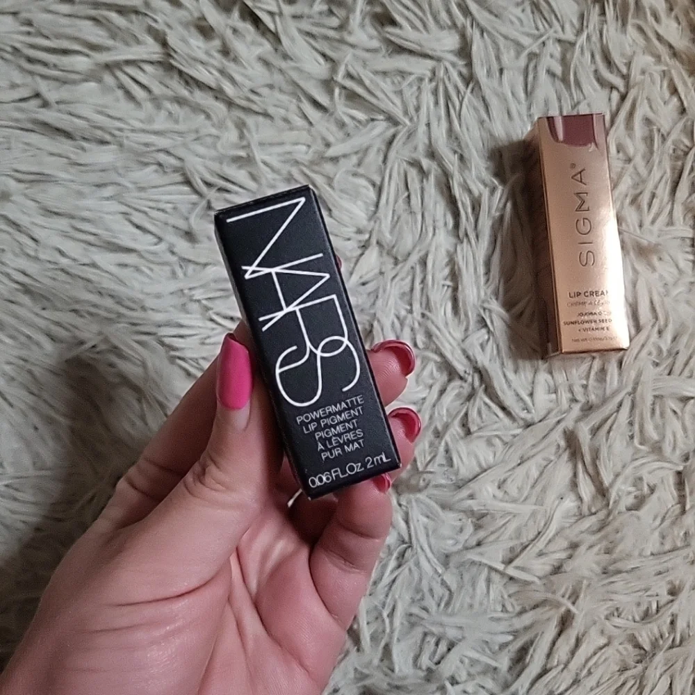 Lippy Bundle Nars Powermatte Lip Pigment Mini Starwoman Sigma Lip Cream Jojoba